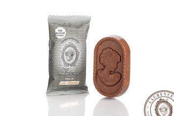 Цукерки Laurence Lady Milk chocolate 360г (no sugar) with almonds (Греція) 00-00010530 фото