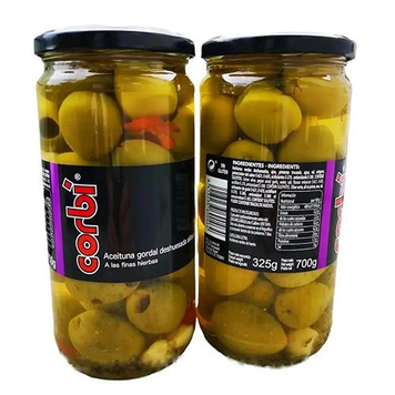 Оливки Corbi 700г (ФІОЛЕТ) ГІГАНТИ Aceituna Gordal Deshuesado б\к (8413236690464) (уп/8шт) ЦБ-00000116 фото