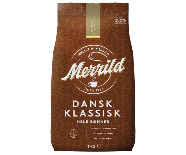 Кава ЗЕРНОва Merrild 1кг Dansk Klassisk (8000070031852) 00-00008341 фото