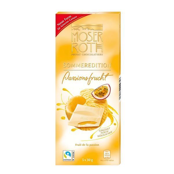 Шоколад Moser Roth 150г Passionsfrucht (Маракуйя) \ Rhabarber Crumble (Ревінь) 00-00009553 фото