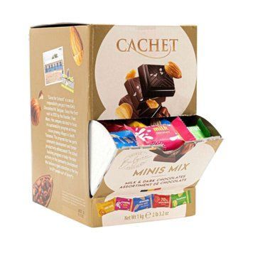 Цукерки Cachet 185г Minis MIX (Milk & dark chocolates) \12131 (ящ/12шт) 00-00002973 фото