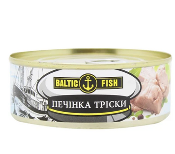 Печінка тріски Baltik Fish 230г ключ (ж\б) (4779026840674) 00-00001286 фото