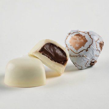 Цукерки Cacao&Chocolate HEART WHITE ALMOND (097) (Греція) (ящ/5кг) 00-00010243 фото