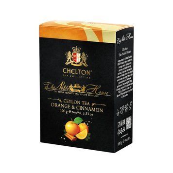 Чай (Noble House) Chelton 100г чор. АПЕЛЬСИН+КОРИЦЯ (4792055037570) (ящ/24шт) 00-00009446 фото