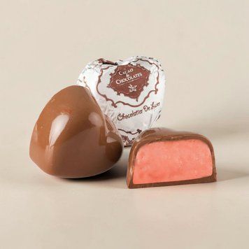 Цукерки Cacao&Chocolate HEART STRAWBERRY (015 _№7) (Греція) (ящ/5кг) 00-00010247 фото