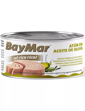 Тунець BayMar 160г в оливковій олії ж\б (8425930222100) (ящ/24шт) 00-00001119 фото