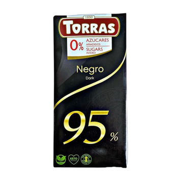 Шоколад Torras 75г \595 чорний 95% (б\цукру) (8410342007735) 00-00008746 фото