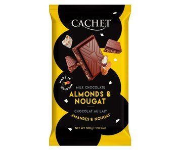 Шоколад Cachet 300г мол. Мигдаль з Нугою (уп/12шт) 00-00001143 фото