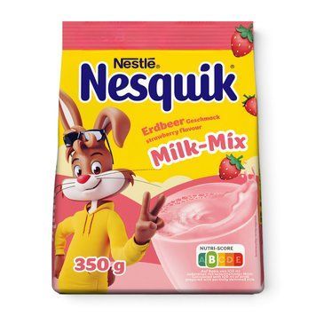 Какао-напій Nesquik 350г Strawberry ПОЛУНИЦЯ (пакет) (8445291306516) 00-00009439 фото