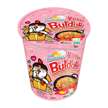 Рамен Samyang 80г Курка+соус КАРБОНАРА Рамен (Стакан рожевий) (8801073211667) 00-00009120 фото