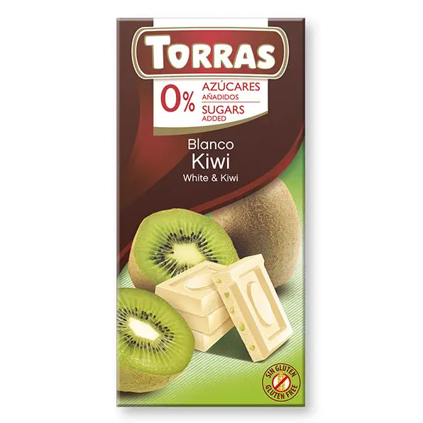 Шоколад Torras 75г \561 білий Blanco 0% (без\цукру) (8410342005618) 00-00003105 фото