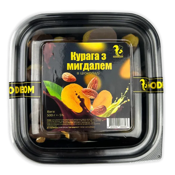 Фрукти в Шоколаді 500г КУРАГА з МИГДАЛЕМ ЦБ-00001466 фото