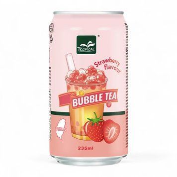 Напій Bubble Tea 235мл Strawberry (Полуниця) (Tropical) (8712857982478) 00-00009445 фото