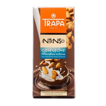 Шоколад TRAPA 175г мол. Intenso з цільним Мигдалем 00-00006188 фото