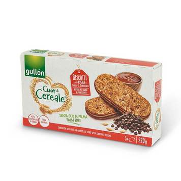 Печиво Gullon CDC Hazelnut and Chocolate 220г (червоний) з горіховим кремом (8410376042894) (8) 00-00004066 фото