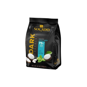 Цукерки Socado 230г Dark 75% Choco Mint&Coconut (уп/12шт) ЦБ-00001587 фото