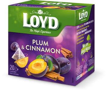Чай LOYD (20 пірамідок) 40г Слива+Кориця PLUM&CINNAMON (уп/10шт) ЦБ-00001625 фото