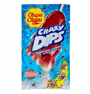 Льодяники Chupa Chups 14г (Ступня) -КОЛА -Crazy Dips Cola (уп/24шт) 00-00007925 фото