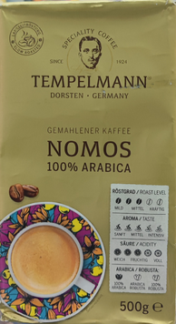 Кава мелена Tempelmann 500г Nomos (уп/12шт) 00-00006968 фото