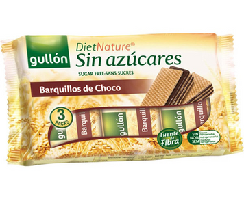 Вафлі Gullon Diet Nature 180г Шоколадні (б\цукру) (8410376059397) 00-00004032 фото