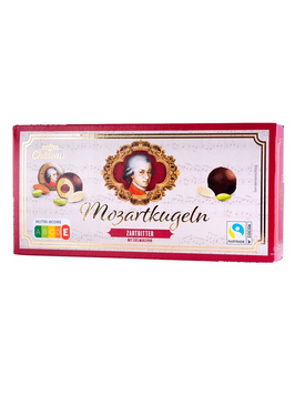 Цукерки Mozartkugeln 200г Zartbitter (червона) (Chateau) (уп/20шт) ЦБ-00001652 фото