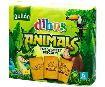 Печиво Gullon Animals 600г (Hookies) (8410376045611) (14) 00-00003975 фото