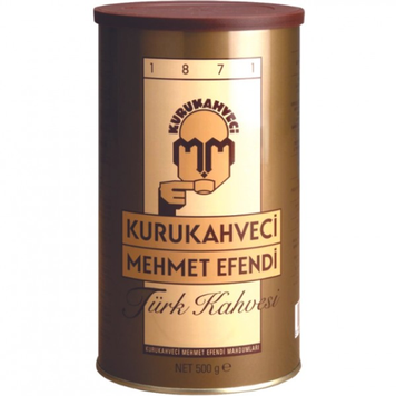 Кава Туреччина мелена 500г ж\б Kurukahveci Mehmet Efendi (уп/6шт) 00-00002562 фото