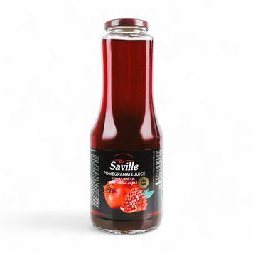 Сік Гранатовий Saville 1л 100% (б\цукру) (ящ/8шт) 00-00009235 фото