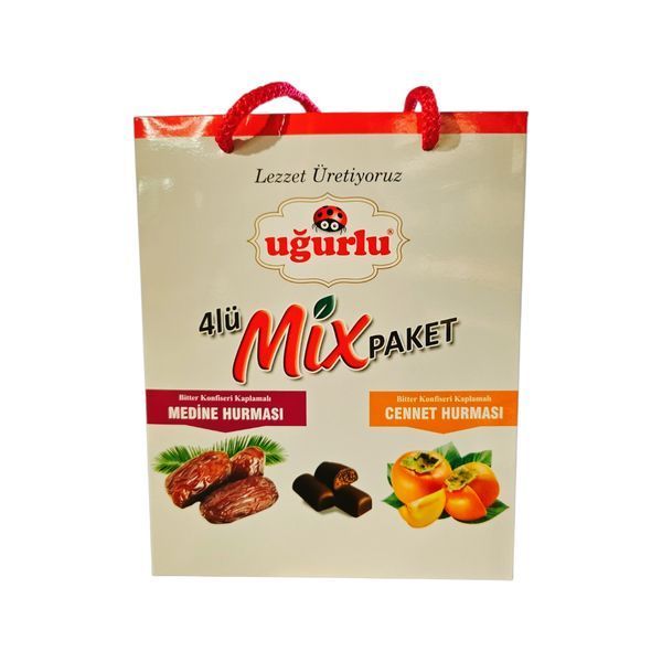 Шоколад Ugurlu 560г Mix Paket (хурма+інжир+фінік+каштан) (8697425042795) 00-00009600 фото