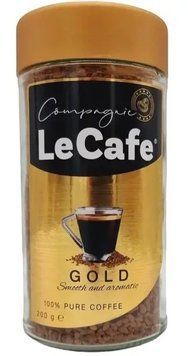 Кава Розчинна Le Cafe 200г Gold (скло) (5901583412844) :266: ЦБ-00000098 фото