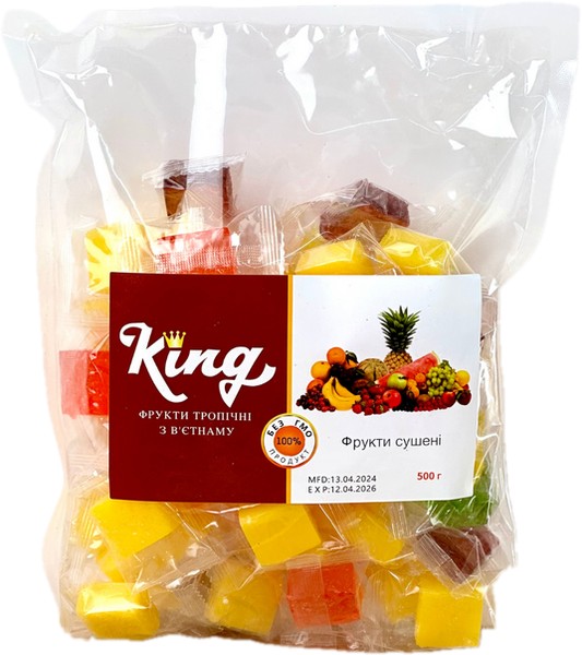 King (Мармелад) кубик 500г АСОРТІ (натуральний) ЦБ-00002165 фото