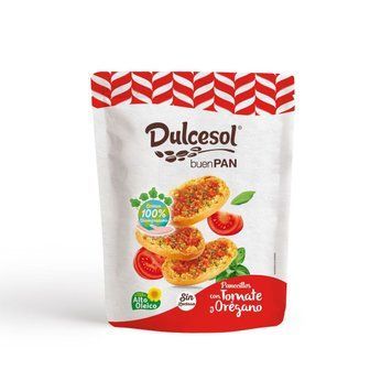 Грінки Dulcesol Panecillos Buen Pan 160г з томатами та орегано (ящ/10шт) ЦБ-00000971 фото